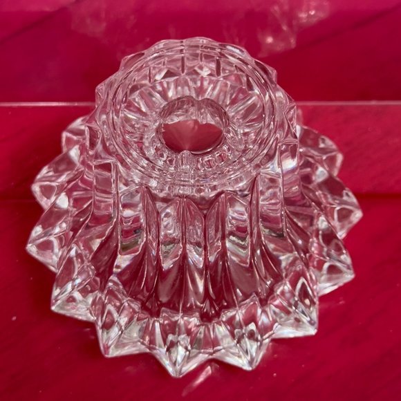 Brand New Old Stock Avon 24% Lead Crystal Candle Stick Holders Set of 2 French - Picture 5 of 13